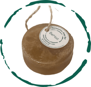 BeNat Restorative Natural Soap Bar with Loofah & Hang Cord - Exfoliating, Cleansing & Moisturizing Body Soap for All Skin Types, Sensitive & Dry